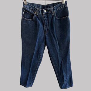 Prego Jeans Womens 31x30 (Actual 28x24) Blue Denim‎ Cotton Straight Cropped